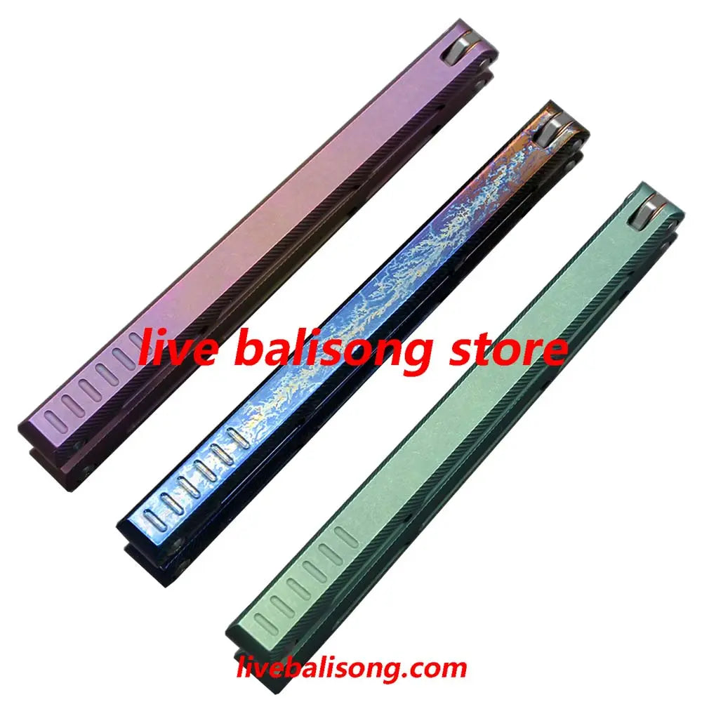 Theone Tsunami Balisong Clone Titanium Channel Handle livebalisong