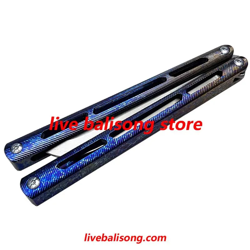 Theone Tsunami Balisong Clone Titanium Channel Handle livebalisong