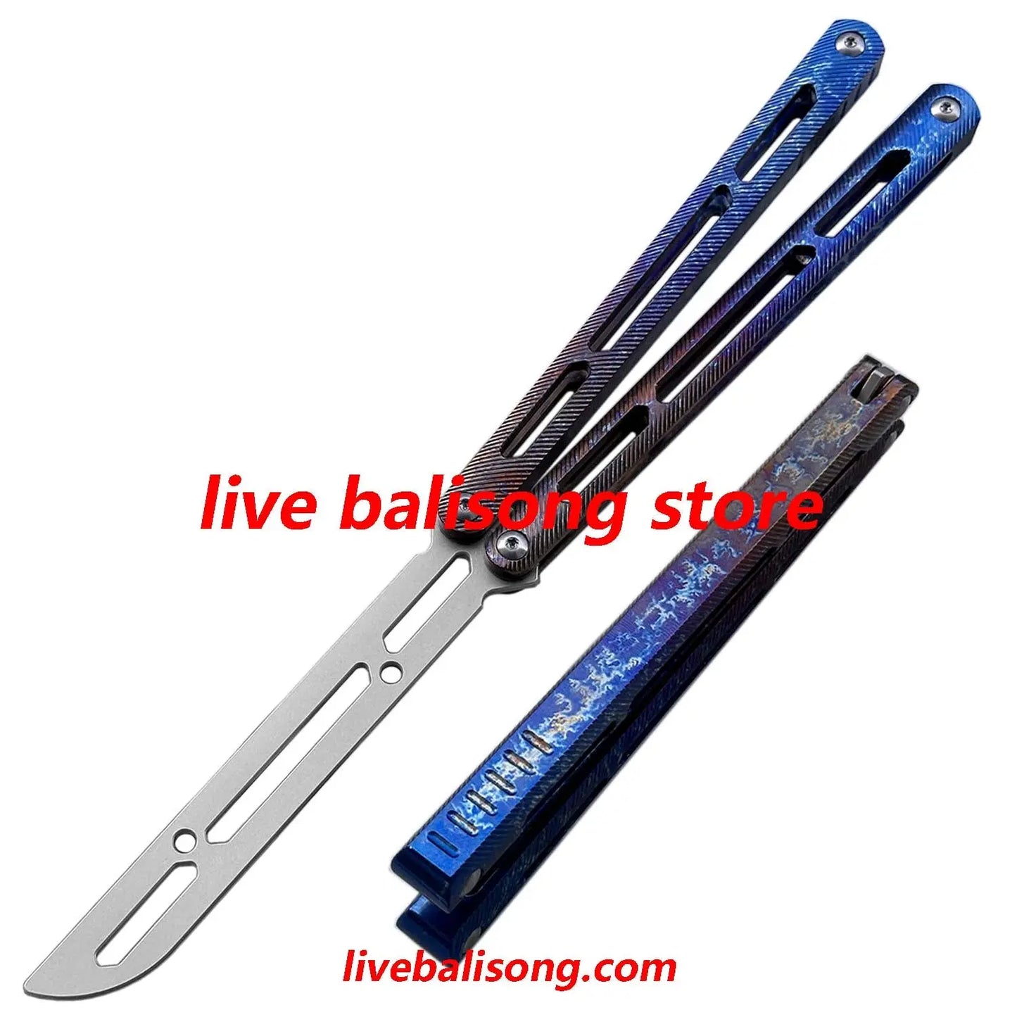 Theone Tsunami Balisong Clone Titanium Channel Handle livebalisong