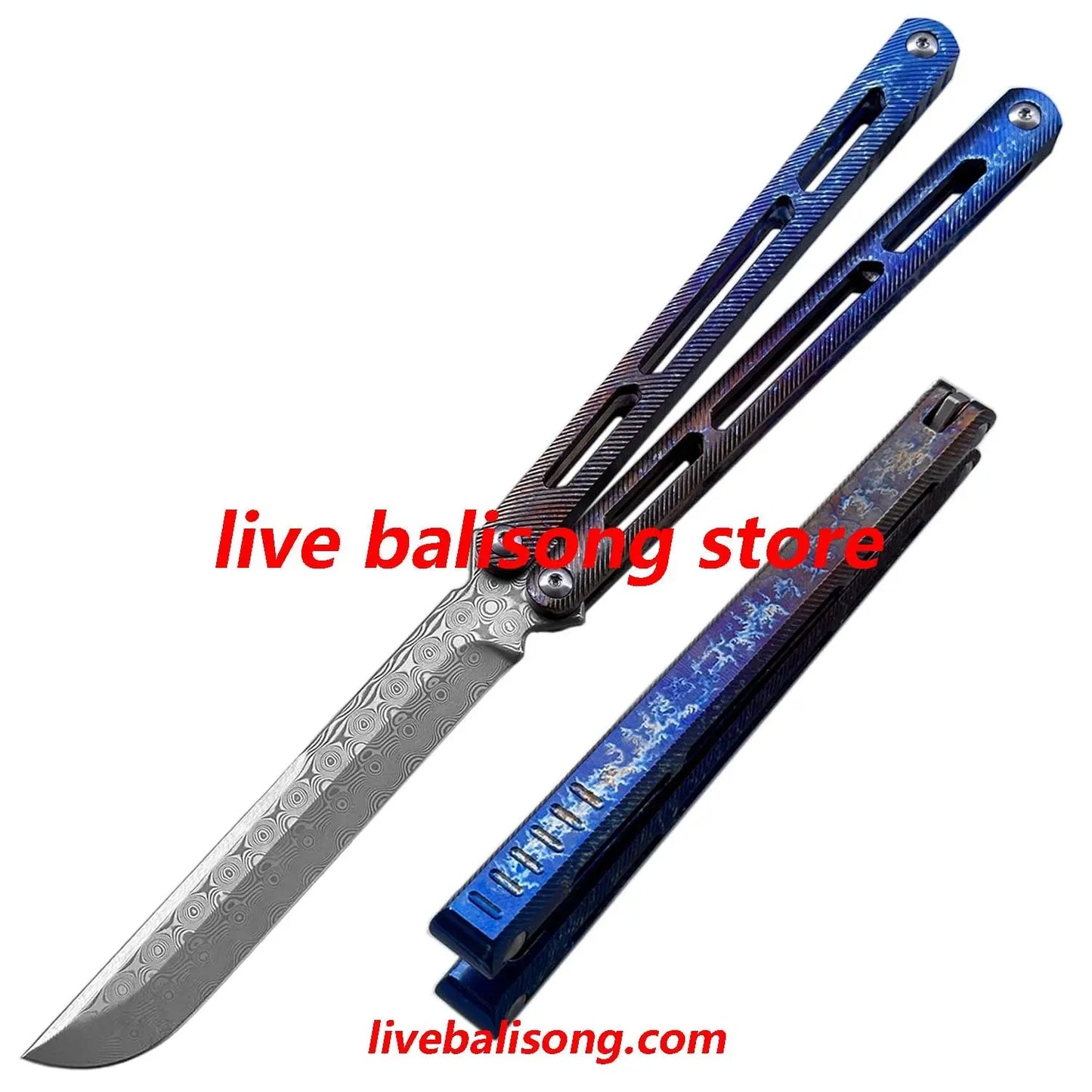 Theone Tsunami Balisong Clone Titanium Channel Handle livebalisong