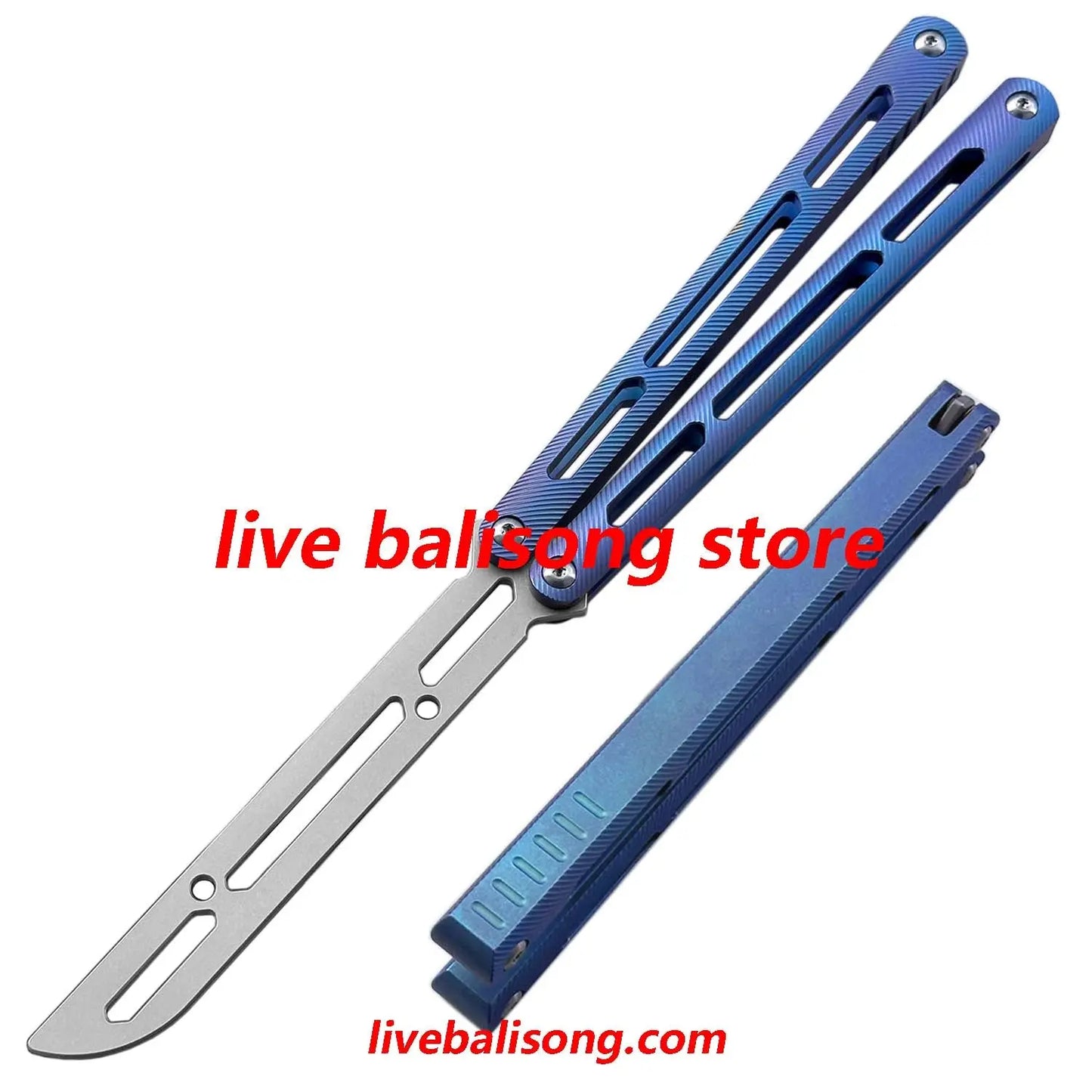 Theone Tsunami Balisong Clone Titanium Channel Handle livebalisong