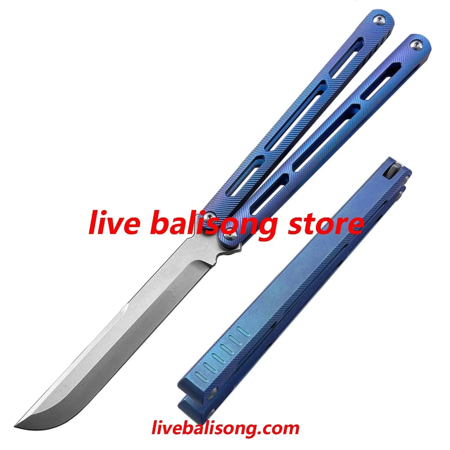 Theone Tsunami Balisong Clone Titanium Channel Handle livebalisong