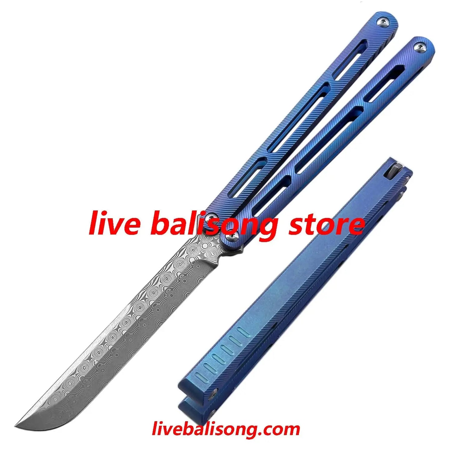 Theone Tsunami Balisong Clone Titanium Channel Handle livebalisong