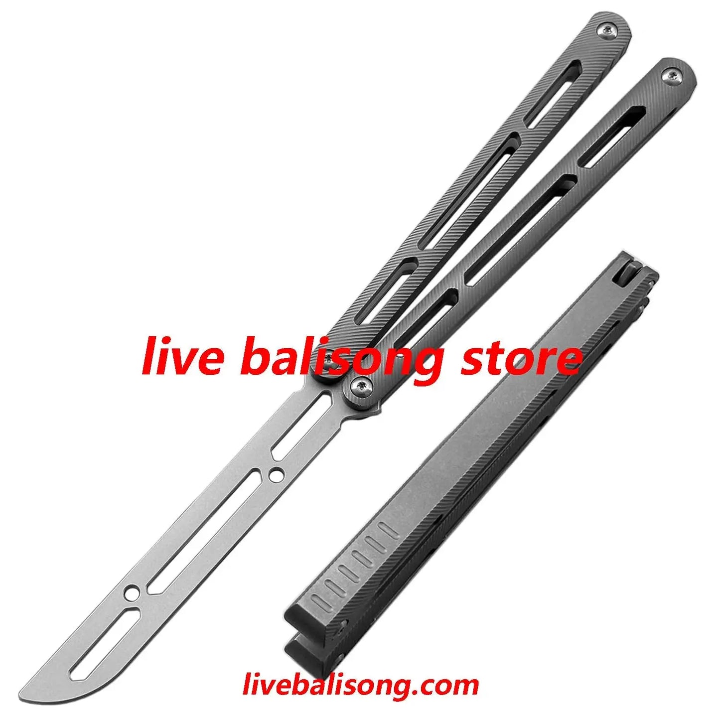 Theone Tsunami Balisong Clone Titanium Channel Handle livebalisong