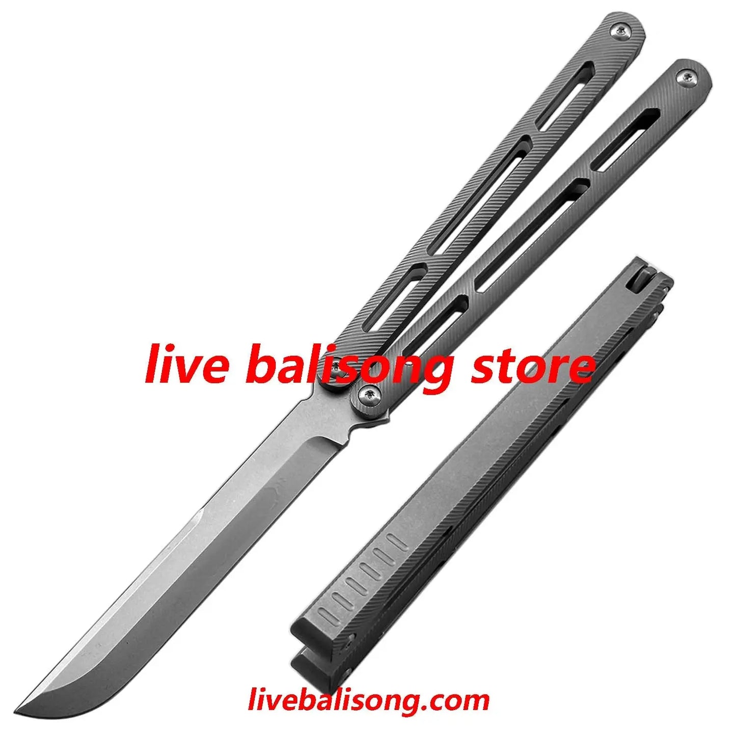 Theone Tsunami Balisong Clone Titanium Channel Handle livebalisong