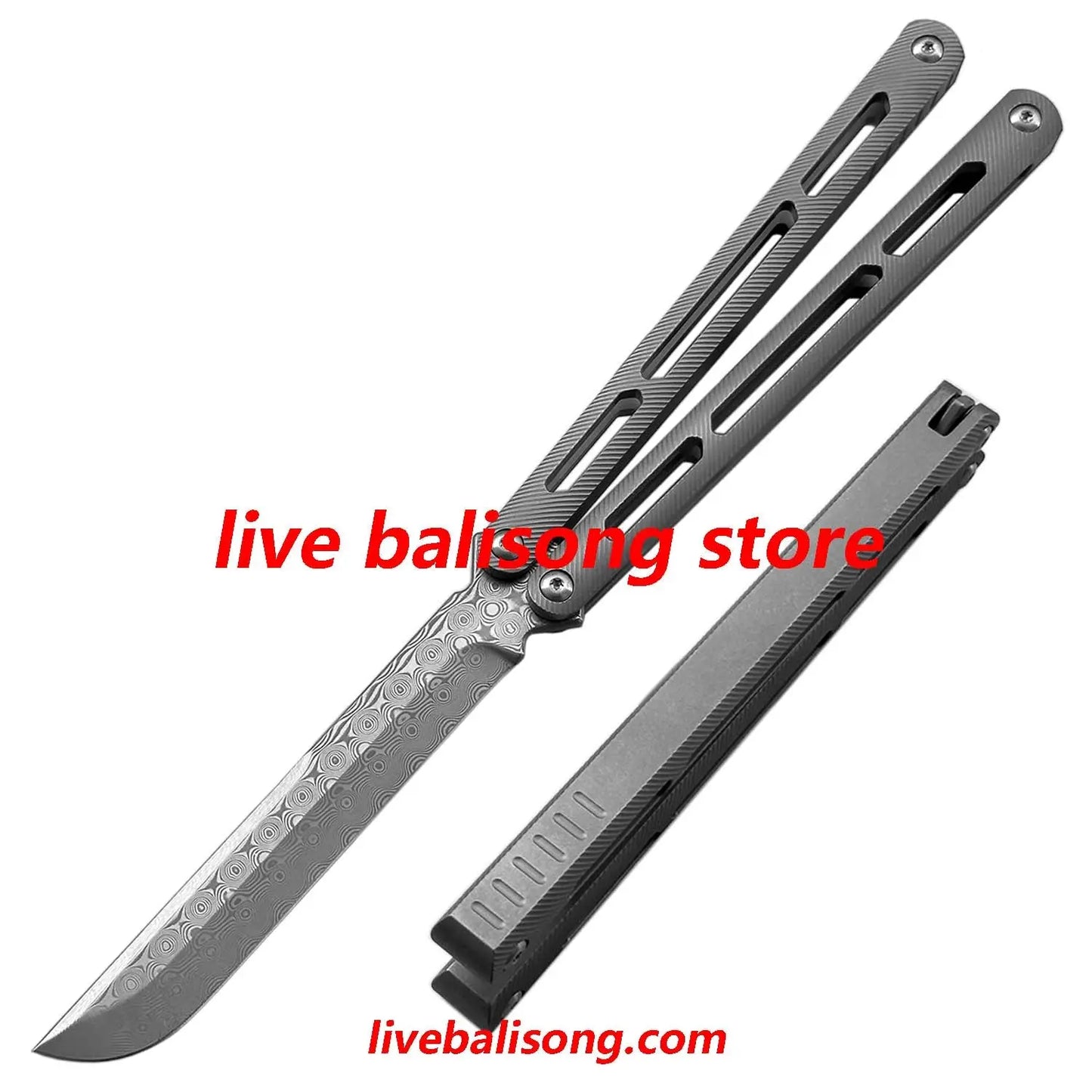 Theone Tsunami Balisong Clone Titanium Channel Handle livebalisong