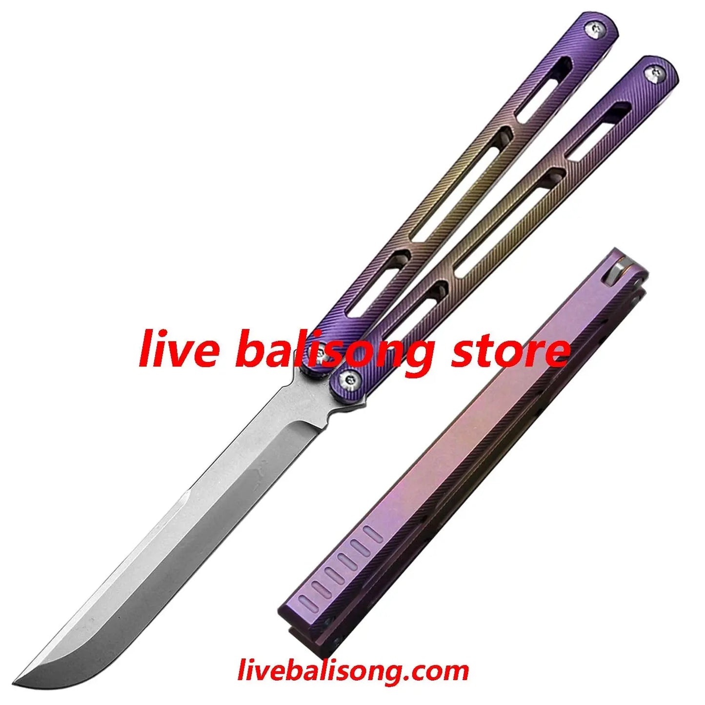 Theone Tsunami Balisong Clone Titanium Channel Handle livebalisong