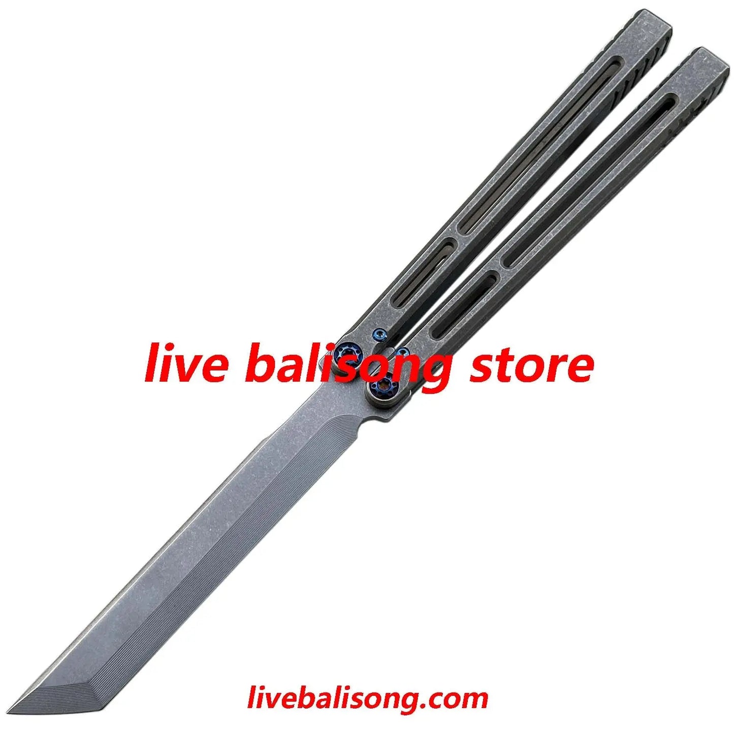 Yuppie Telesto Balisong Clone Titanium Handle False Edge livebalisong