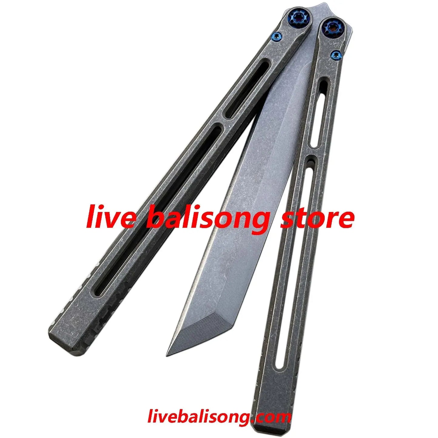 Yuppie Telesto Balisong Clone Titanium Handle False Edge livebalisong