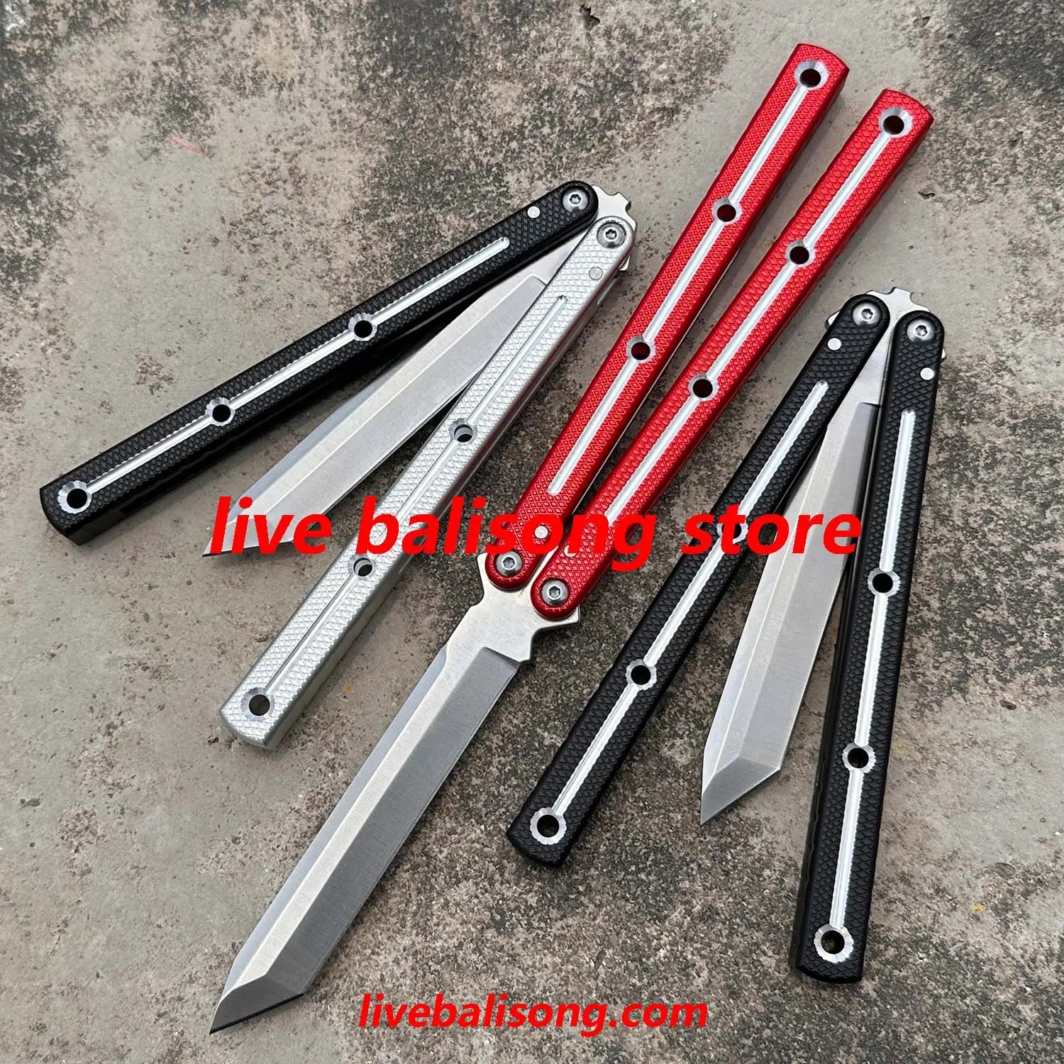 Baliplus Kraken V3 Live Blade Balisong Clone（6061/7075 Sandblasted handle） livebalisong