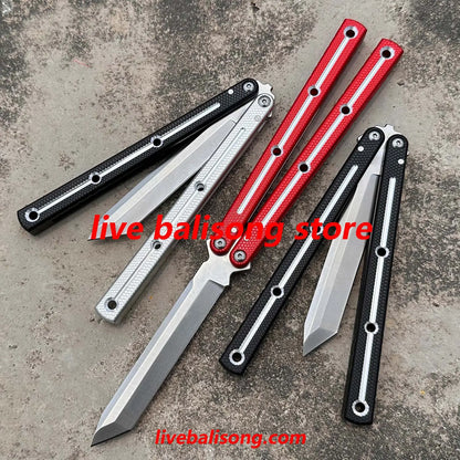 Baliplus Kraken V3 Live Blade Balisong Clone（6061/7075 Sandblasted handle） livebalisong
