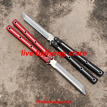 Baliplus Kraken V3 Live Blade Balisong Clone（6061/7075 Sandblasted handle） livebalisong