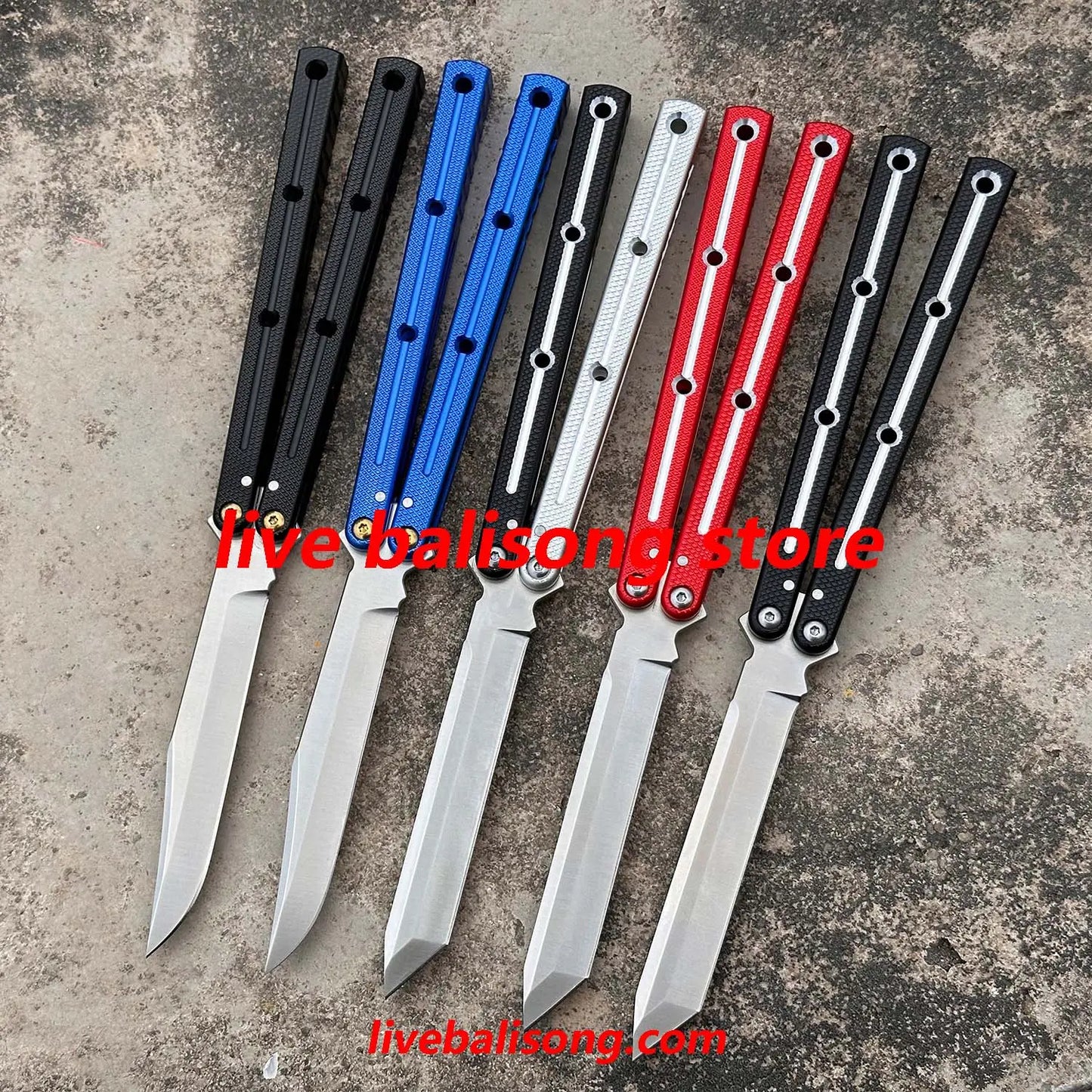 Baliplus Kraken V3 Live Blade Balisong Clone（6061/7075 Sandblasted handle） livebalisong