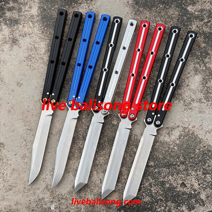 Baliplus Kraken V3 Live Blade Balisong Clone（6061/7075 Sandblasted handle） livebalisong