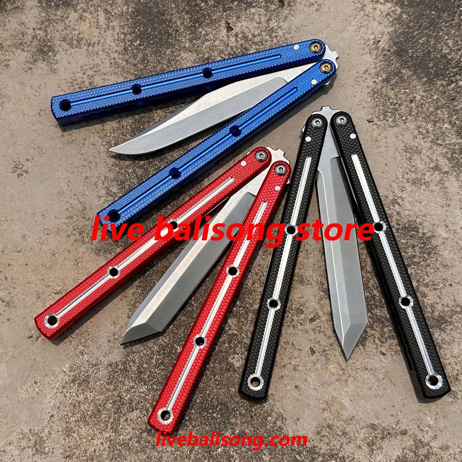 Baliplus Kraken V3 Live Blade Balisong Clone（6061/7075 Sandblasted handle） livebalisong