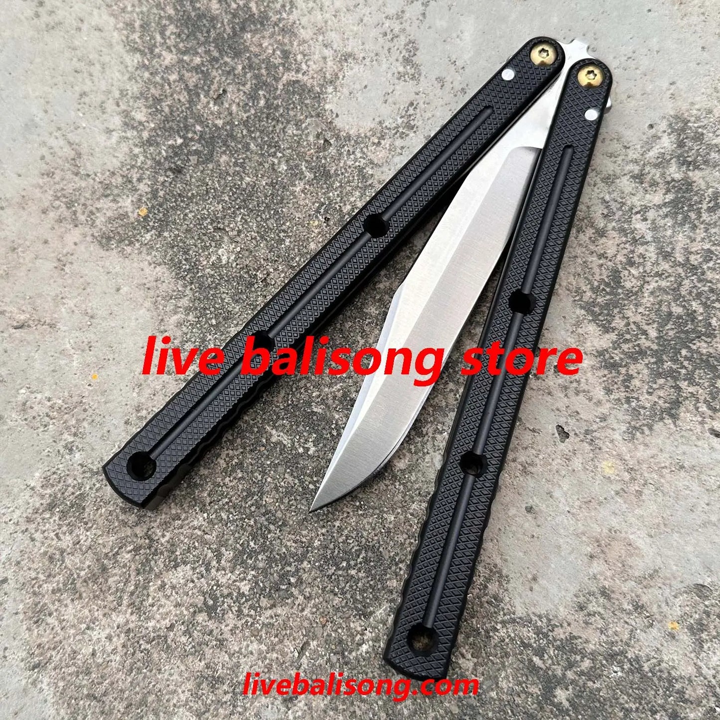 Baliplus Kraken V3 Live Blade Balisong Clone（6061/7075 Sandblasted handle） livebalisong
