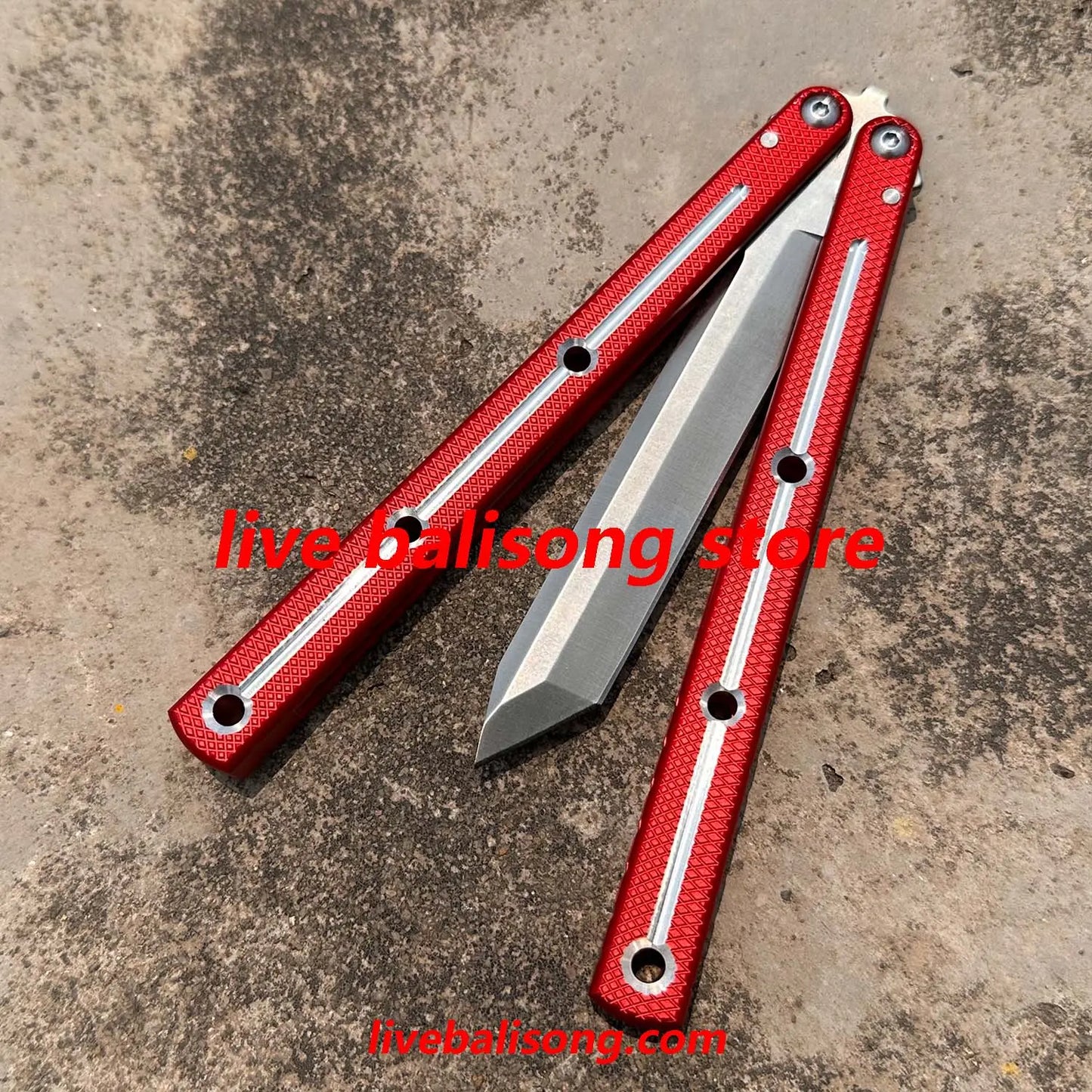 Baliplus Kraken V3 Live Blade Balisong Clone（6061/7075 Sandblasted handle） livebalisong