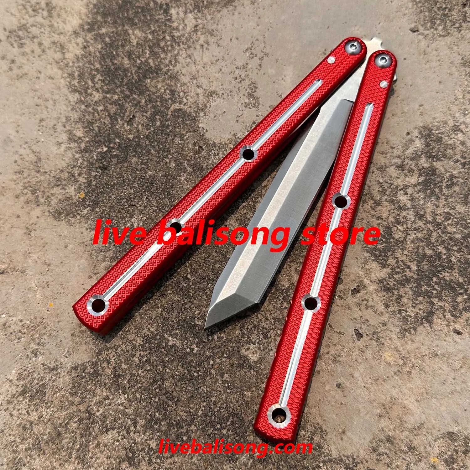 Baliplus Kraken V3 Live Blade Balisong Clone（6061/7075 Sandblasted handle） livebalisong