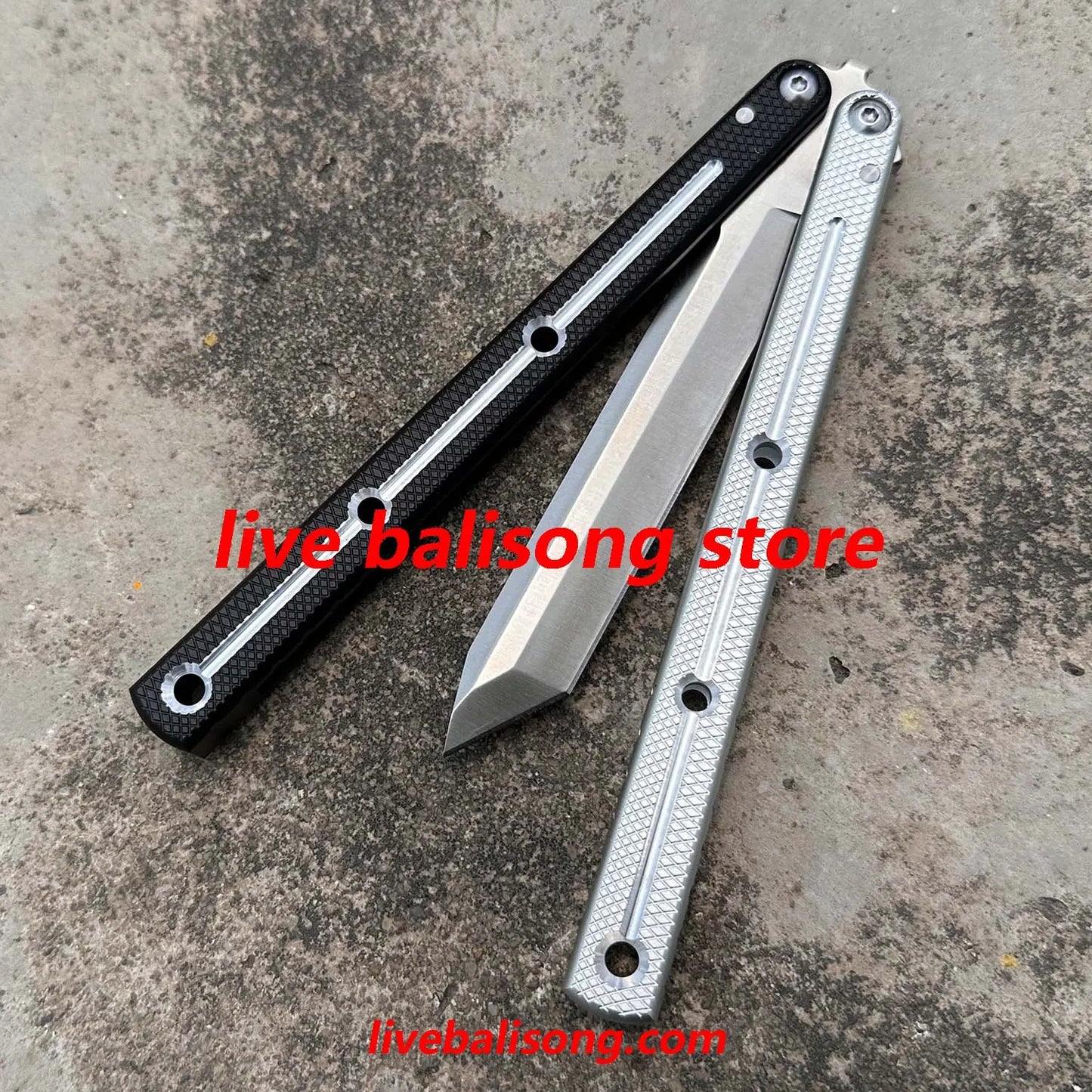 Baliplus Kraken V3 Live Blade Balisong Clone（6061/7075 Sandblasted handle） livebalisong