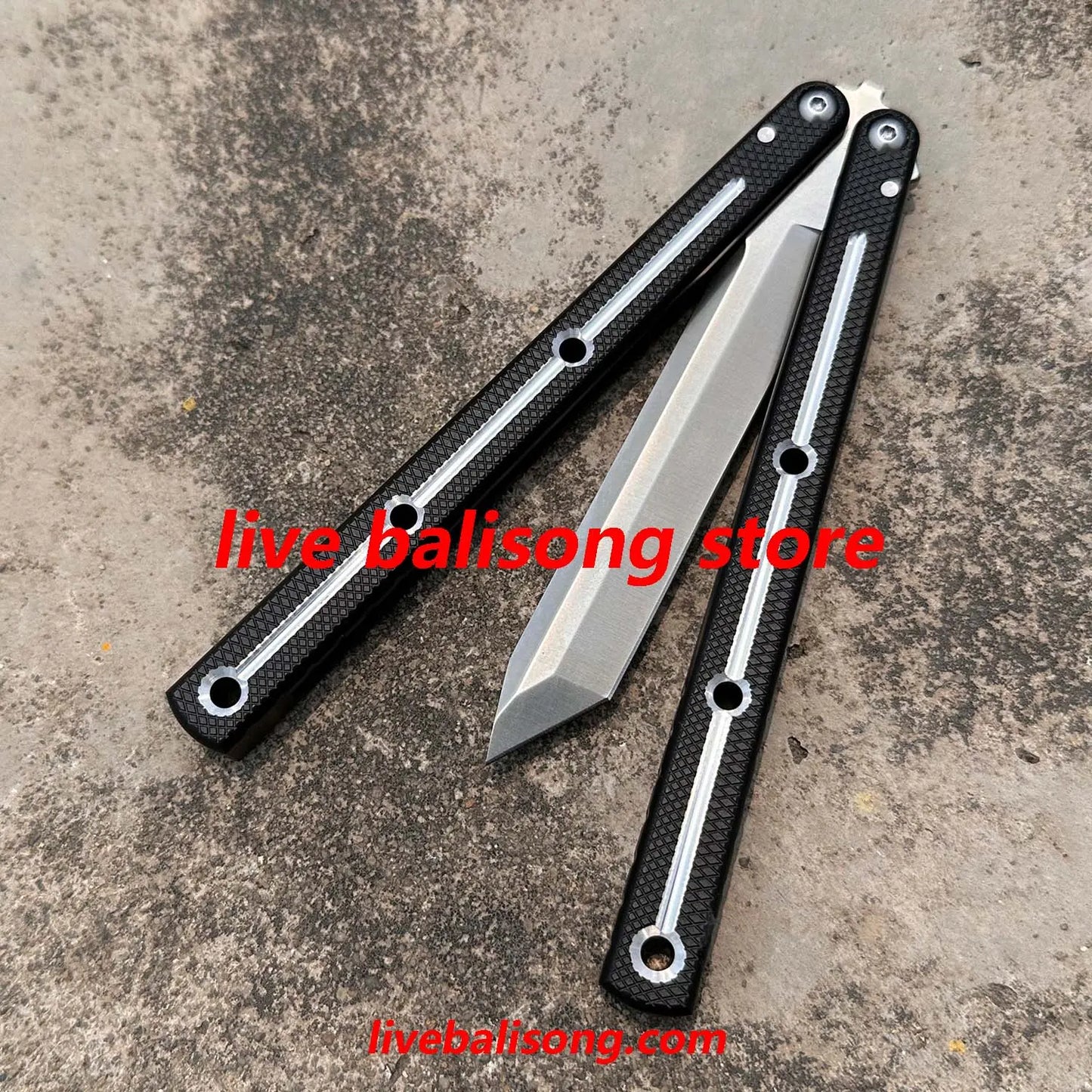 Baliplus Kraken V3 Live Blade Balisong Clone（6061/7075 Sandblasted handle） livebalisong