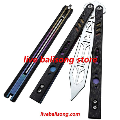 ARMED SHARK Replicant (REP) Balisong Trainer Clone Titanium+G10 Handle livebalisong