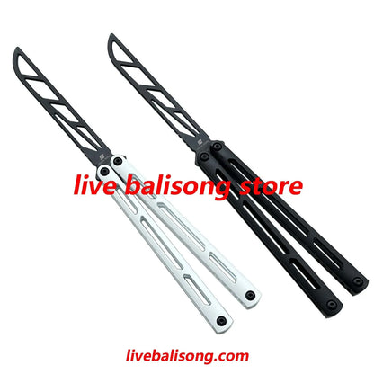 ARMED SHARK Tsunami Balisong Trainer Clone Titanium Chanwich Handle livebalisong