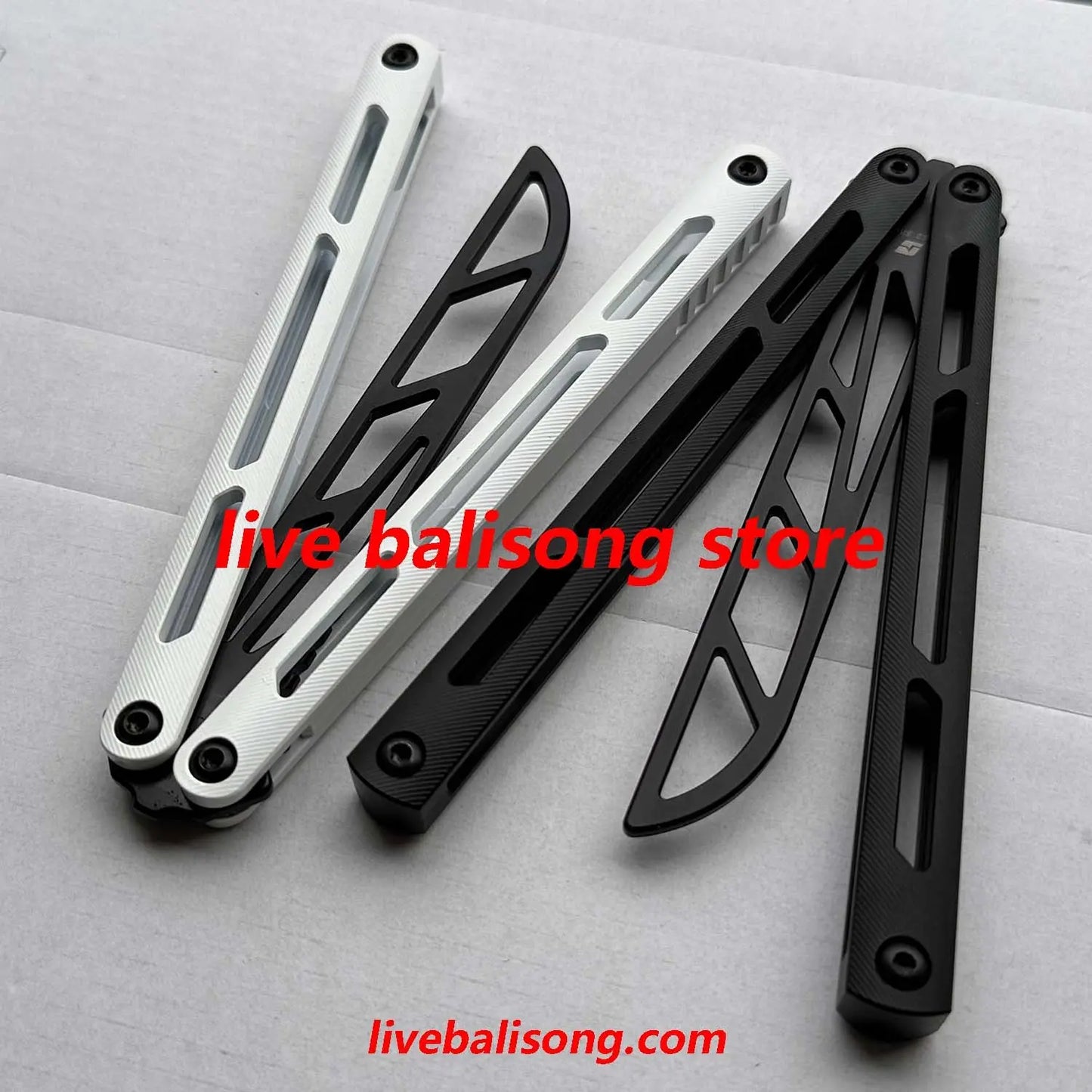 ARMED SHARK Tsunami Balisong Trainer Clone Titanium Chanwich Handle livebalisong