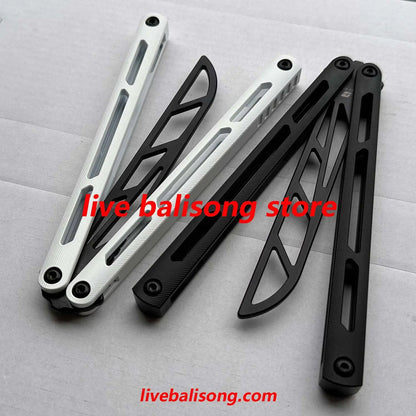 ARMED SHARK Tsunami Balisong Trainer Clone Titanium Chanwich Handle livebalisong