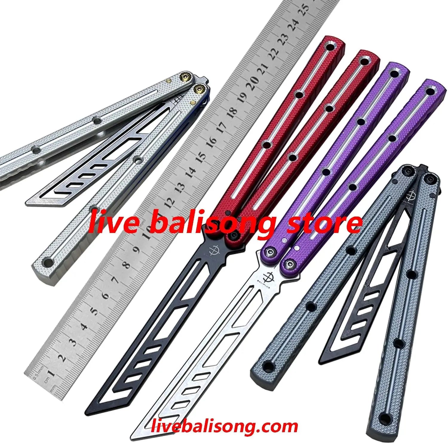 Baliplus Krake Raken (Kraken) V3 Balisong Trainer Clone 6061 Aluminum ...