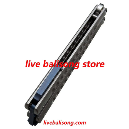 Growl Smallpox Mini Titanium Balisong Sandwich Handle livebalisong