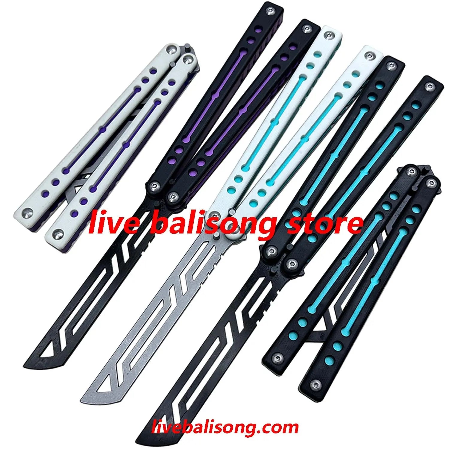 TOUCH TIMES Nautilus V2 Balisong Trainer Clone G10+6061 Aluminum Handle livebalisong