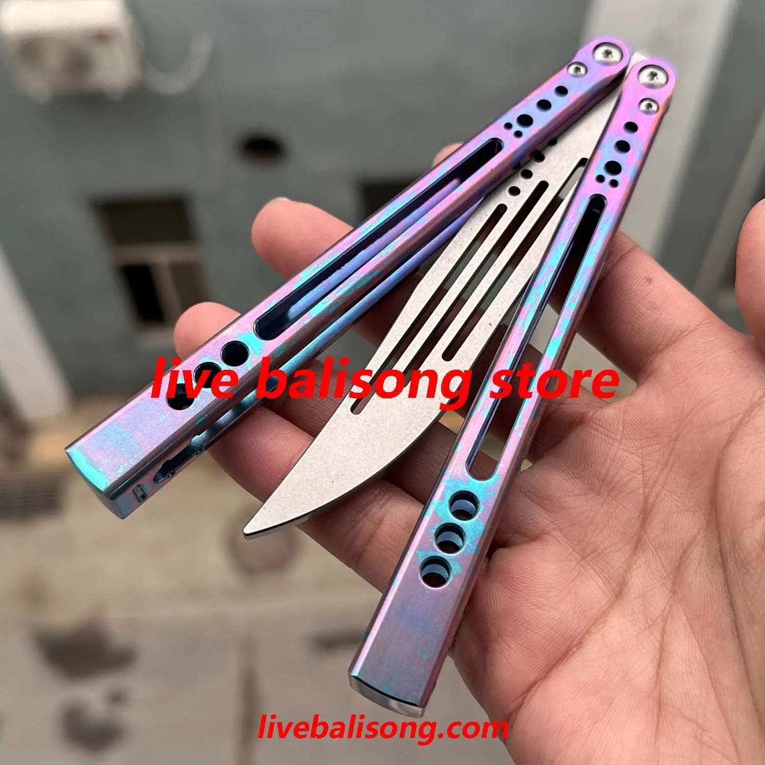 Theone Gale Balisong Trainer Clone Titanium Handle livebalisong