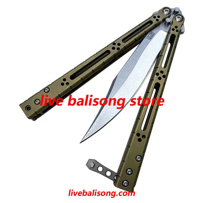Theone HOM Basilisk Balisong Clone Titanium Handle livebalisong