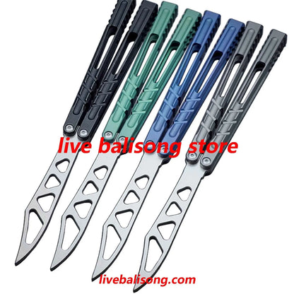 Theone Hammer CHAB Balisong Clone Channel Alpha Beast Titanium Handle livebalisong