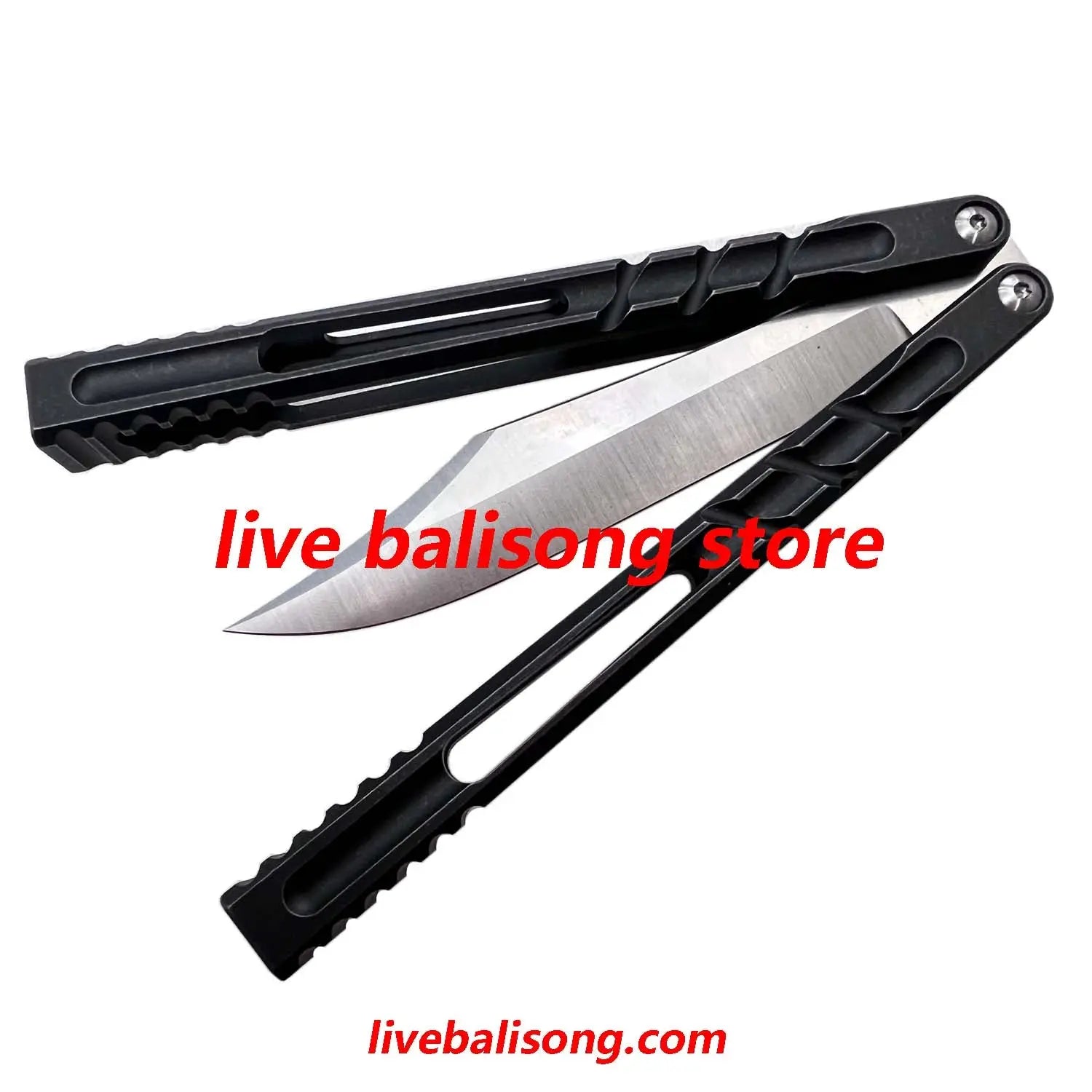 Theone Hammer CHAB Balisong Clone Channel Alpha Beast Titanium Handle livebalisong