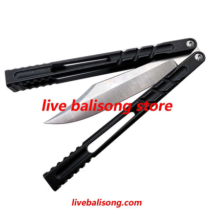 Theone Hammer CHAB Balisong Clone Channel Alpha Beast Titanium Handle livebalisong