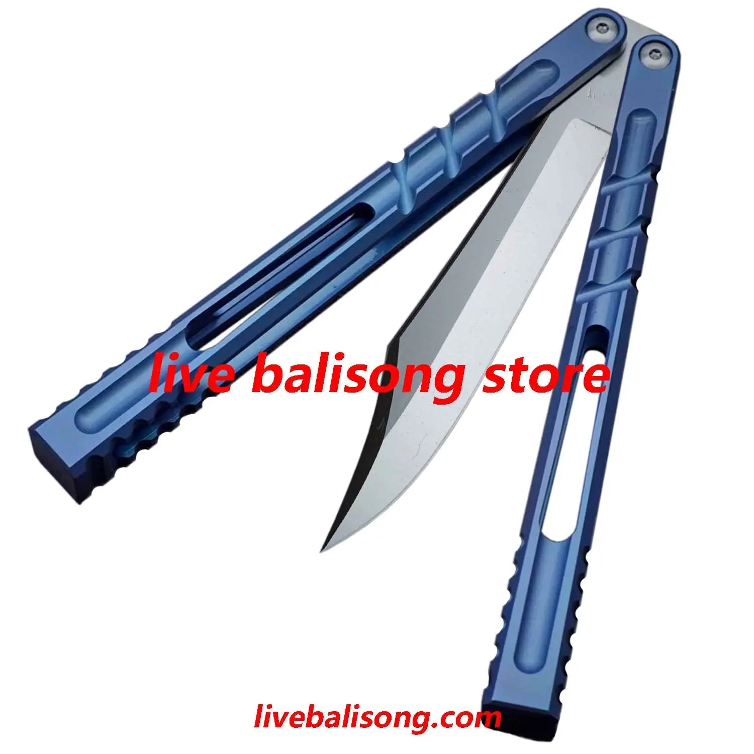 Theone Hammer CHAB Balisong Clone Channel Alpha Beast Titanium Handle livebalisong