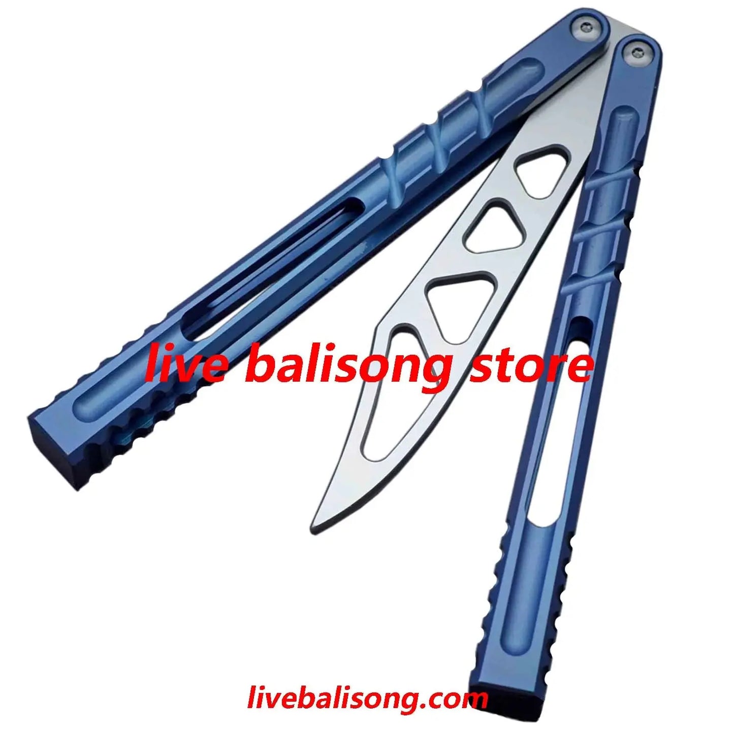 Theone Hammer CHAB Balisong Clone Channel Alpha Beast Titanium Handle livebalisong