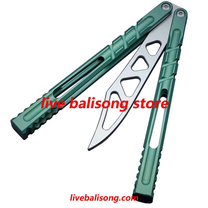 Theone Hammer CHAB Balisong Clone Channel Alpha Beast Titanium Handle livebalisong