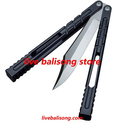 Theone Hammer CHAB Balisong Clone Channel Alpha Beast Titanium Handle livebalisong