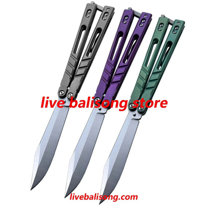 Theone Sandwich AB (Alpha Beast) Balisong Clone Titanium Handle livebalisong